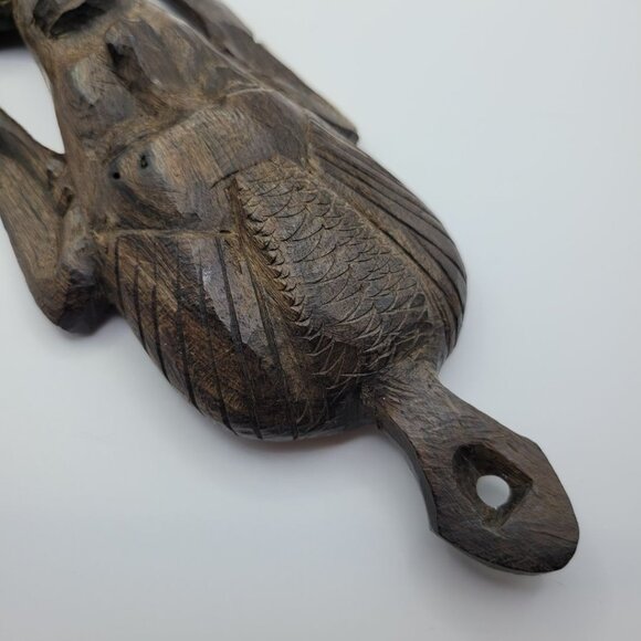 African Wood Carving Totem Handmade Faces Hanging Tribal Ethnic - Picture 10 of 12